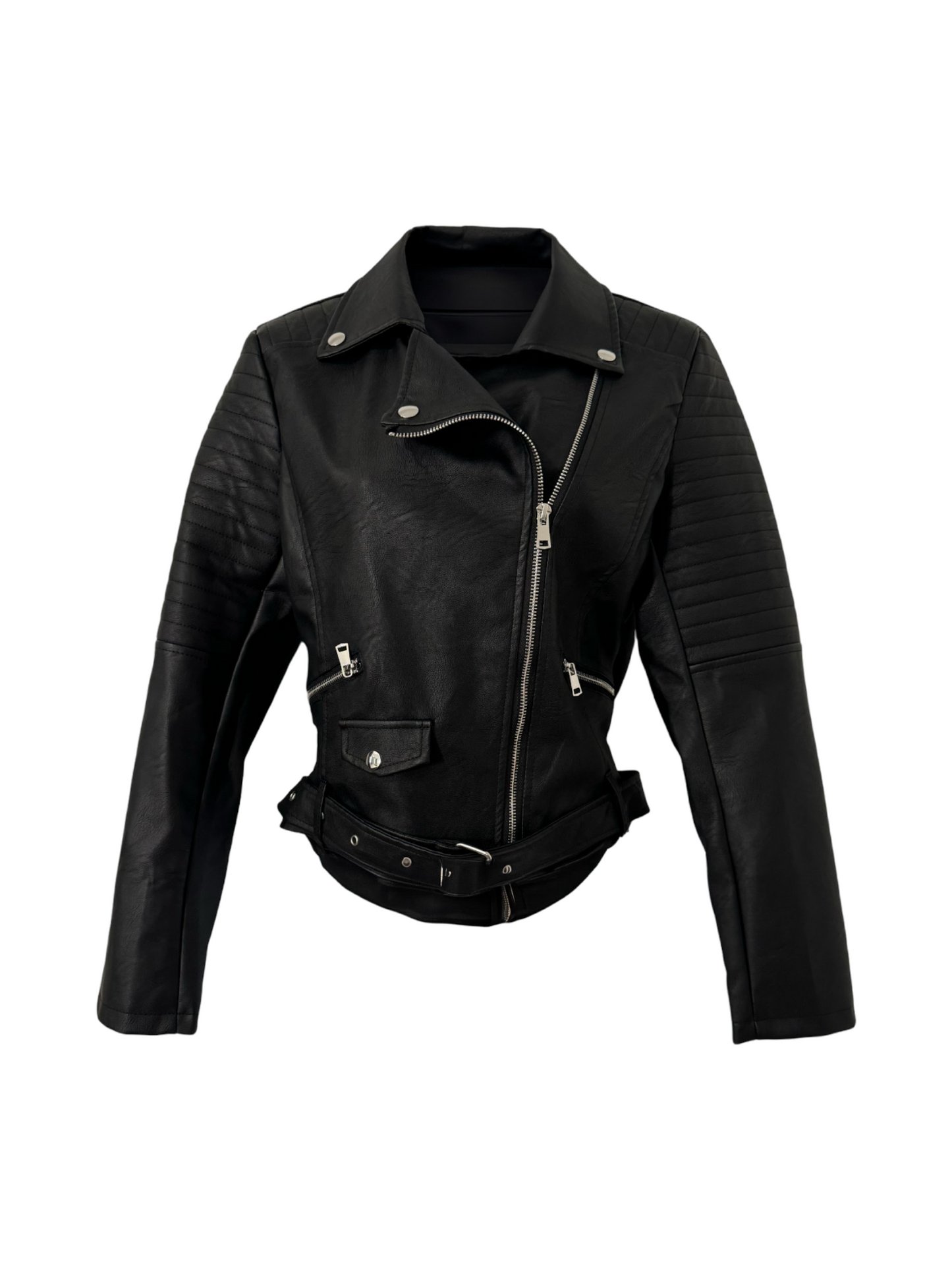 Lover's Radiance Black LED Leather Jacket