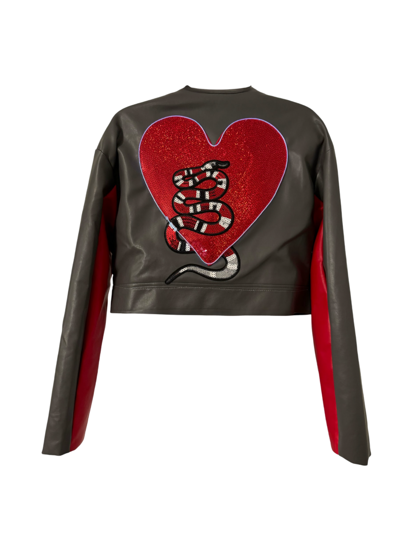 Snake Charmer Heartthrob LED Leather Jacket