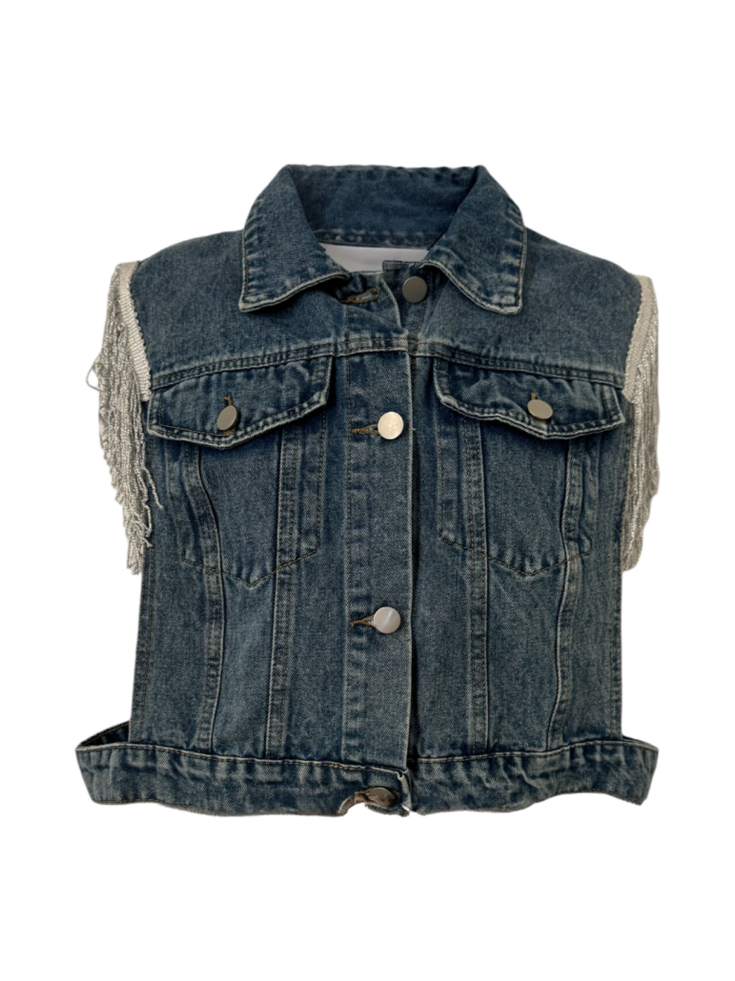 Denim Dreams LED Fringe Vest